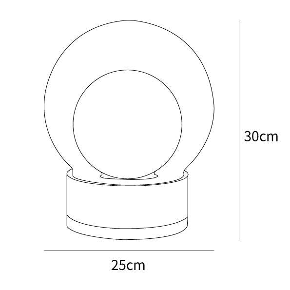 Modern Rigel Round Glass Table Light -Homdiy