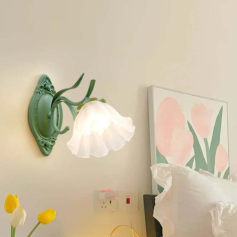 Homdiy Wall Light Lily of the Valley Flower Wall Lamp For Living Room ...