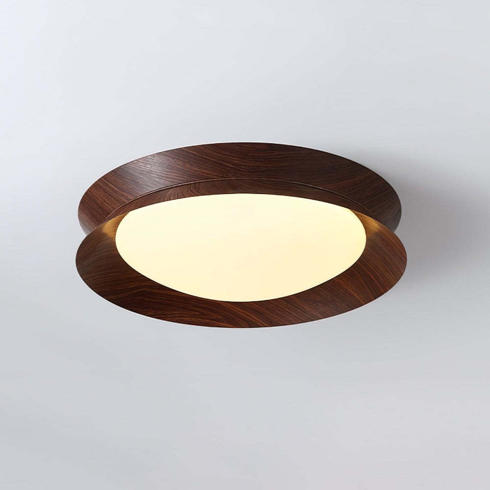 Modern Wood Grain Round Ceiling Light -Homdiy