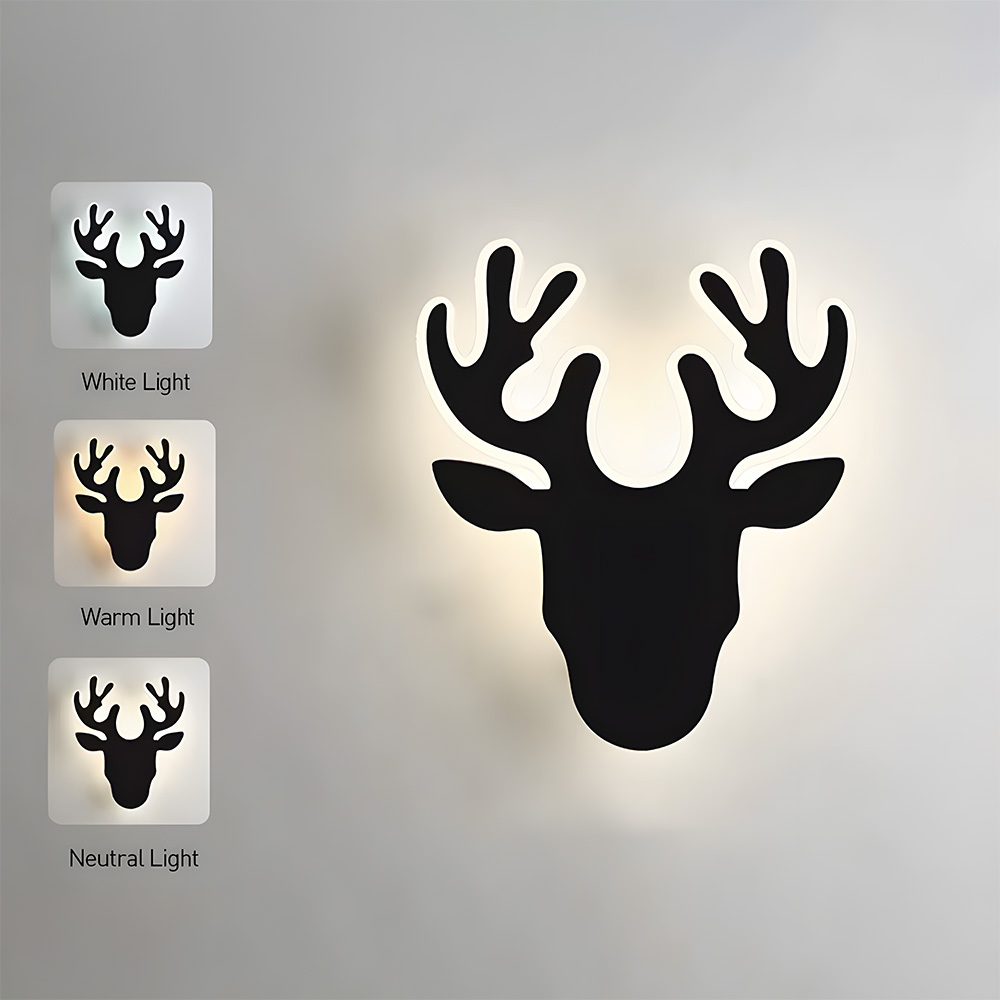 Nordic Deer Creative Living Room LED Wall Lamp