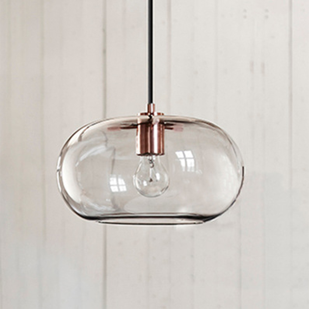 Modern Glass Iron Pendant Light For Kitchen