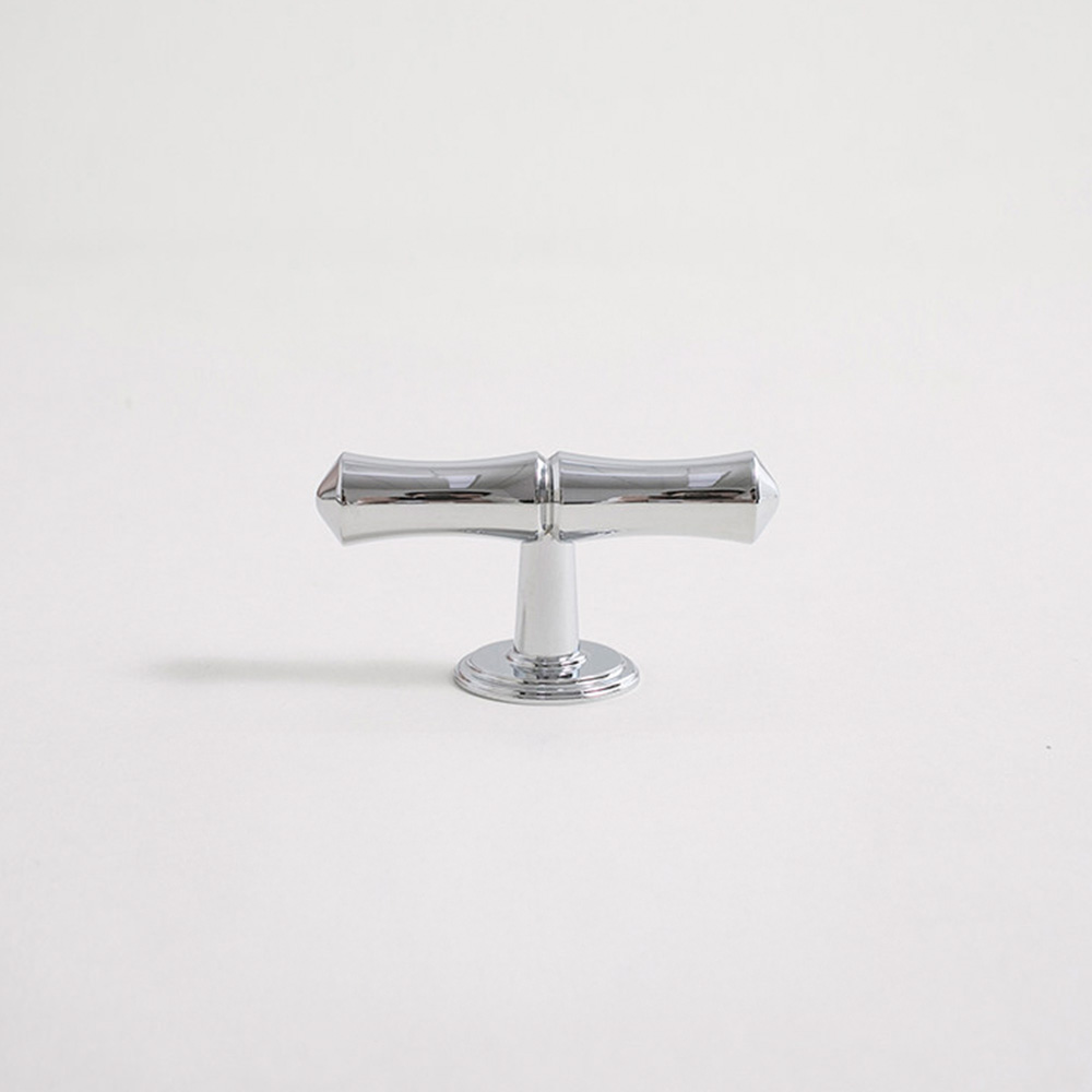 Light French Bamboo Polished Brass Drawer Pulls