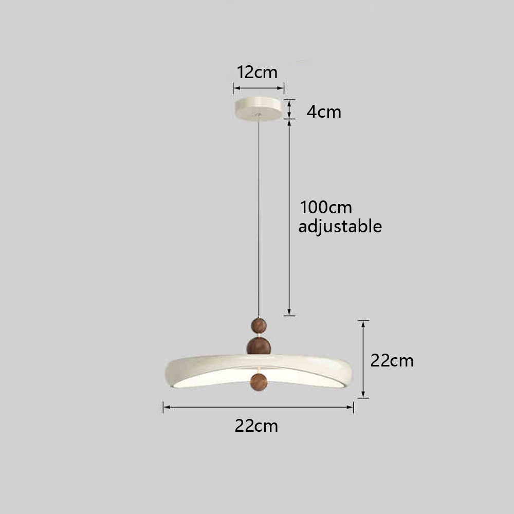 Wabi-Sabi Cream LED Dining Room Pendant Light