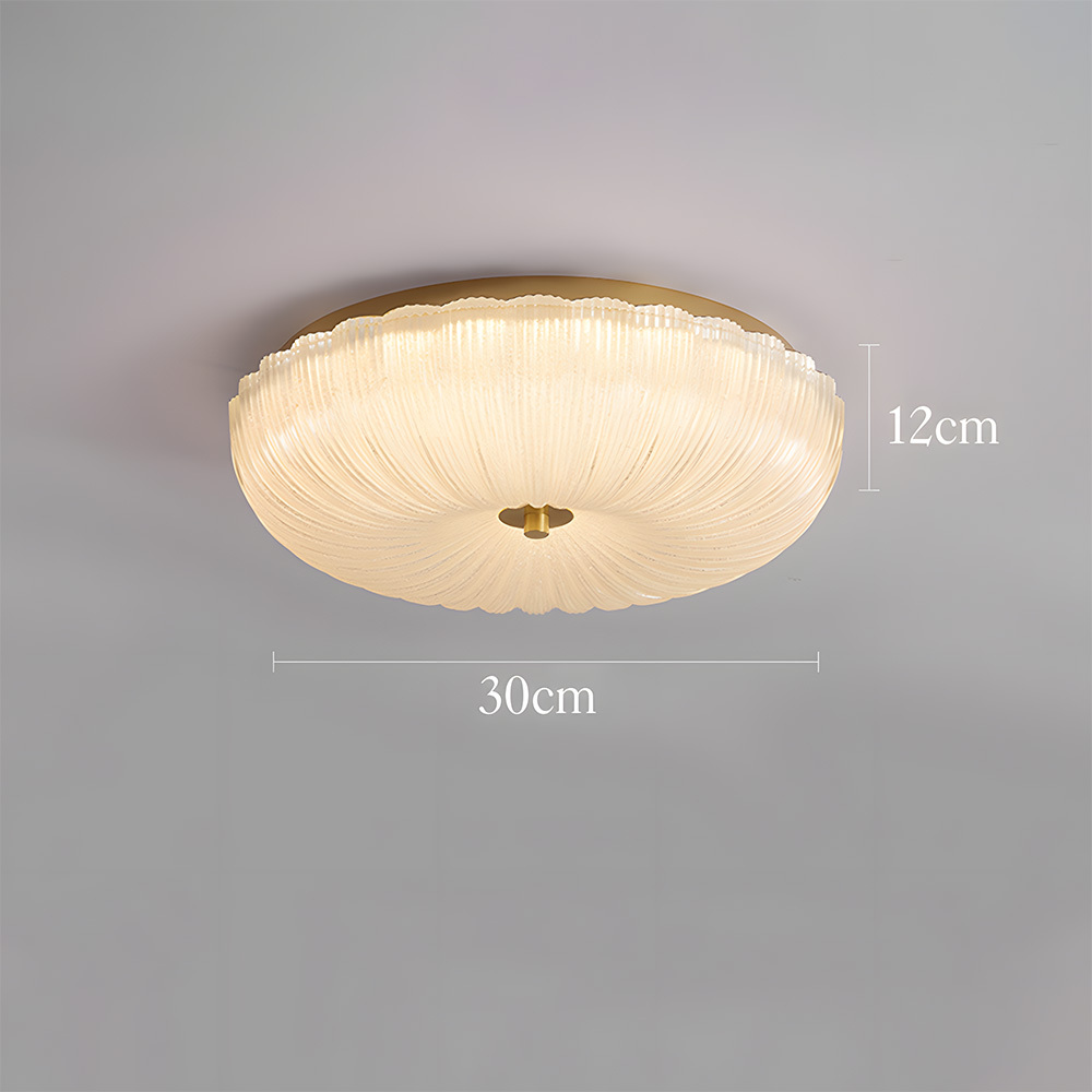 Nordic Luxury Pumpkin Glass LED Ceiling Lamp