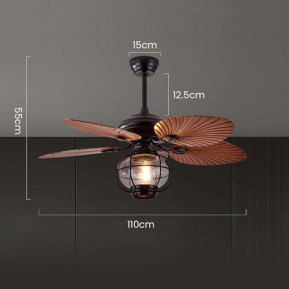 Black Vintage Creative Flying Ceiling Fans with Outdoor Lights -Homdiy