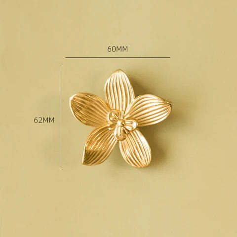Gold Flower Brass Cabinet Knobs And Drawer Pulls -Homdiy