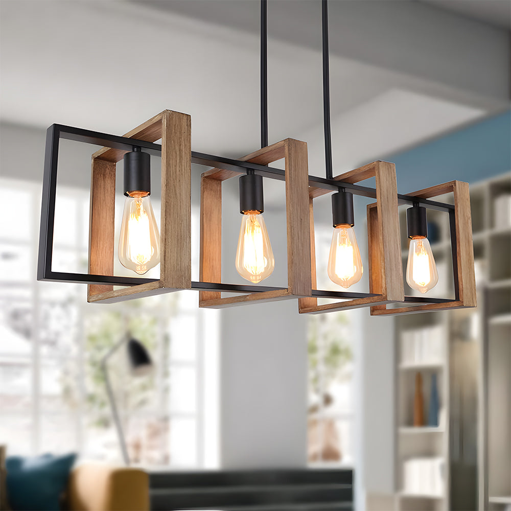 Black Modern Pendant Lighting Dining Room Farmhouse Chandelier