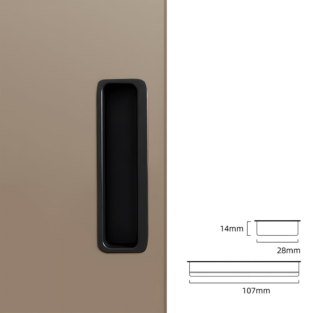 Modern Slotted Recessed Concealed Sliding Door Cabinet Handles