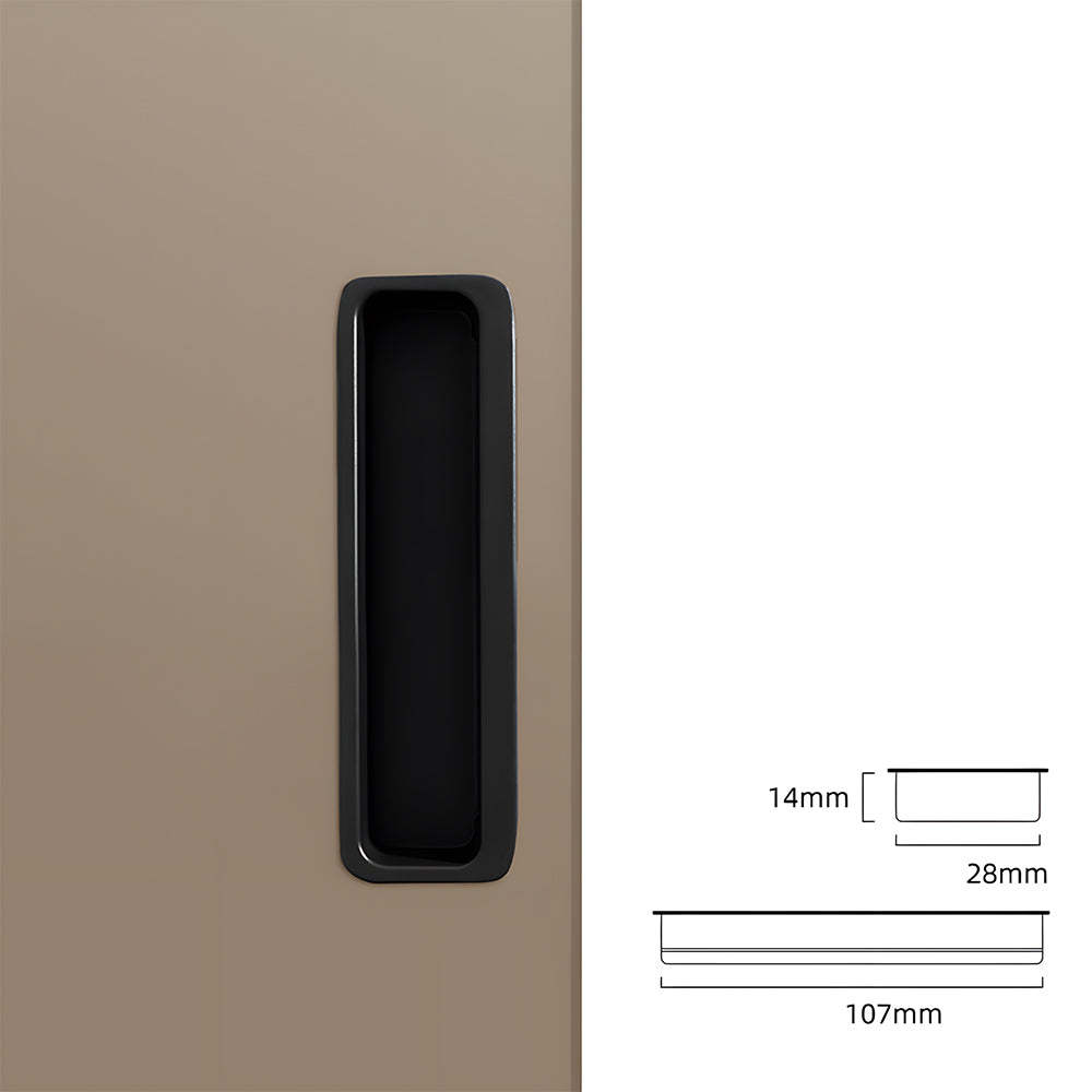 Modern Slotted Recessed Concealed Sliding Door Cabinet Handles