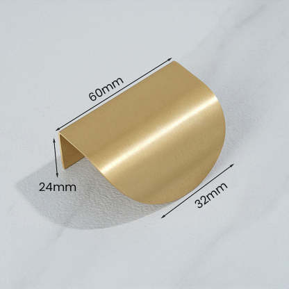 Modern Simple Gold Brass Finger Cabinet Pulls