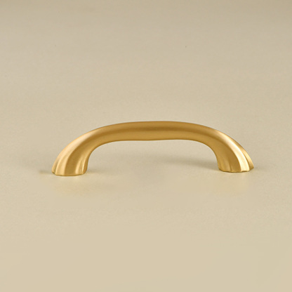 Modern Curved Black and Brass Arc Cabinet Pulls