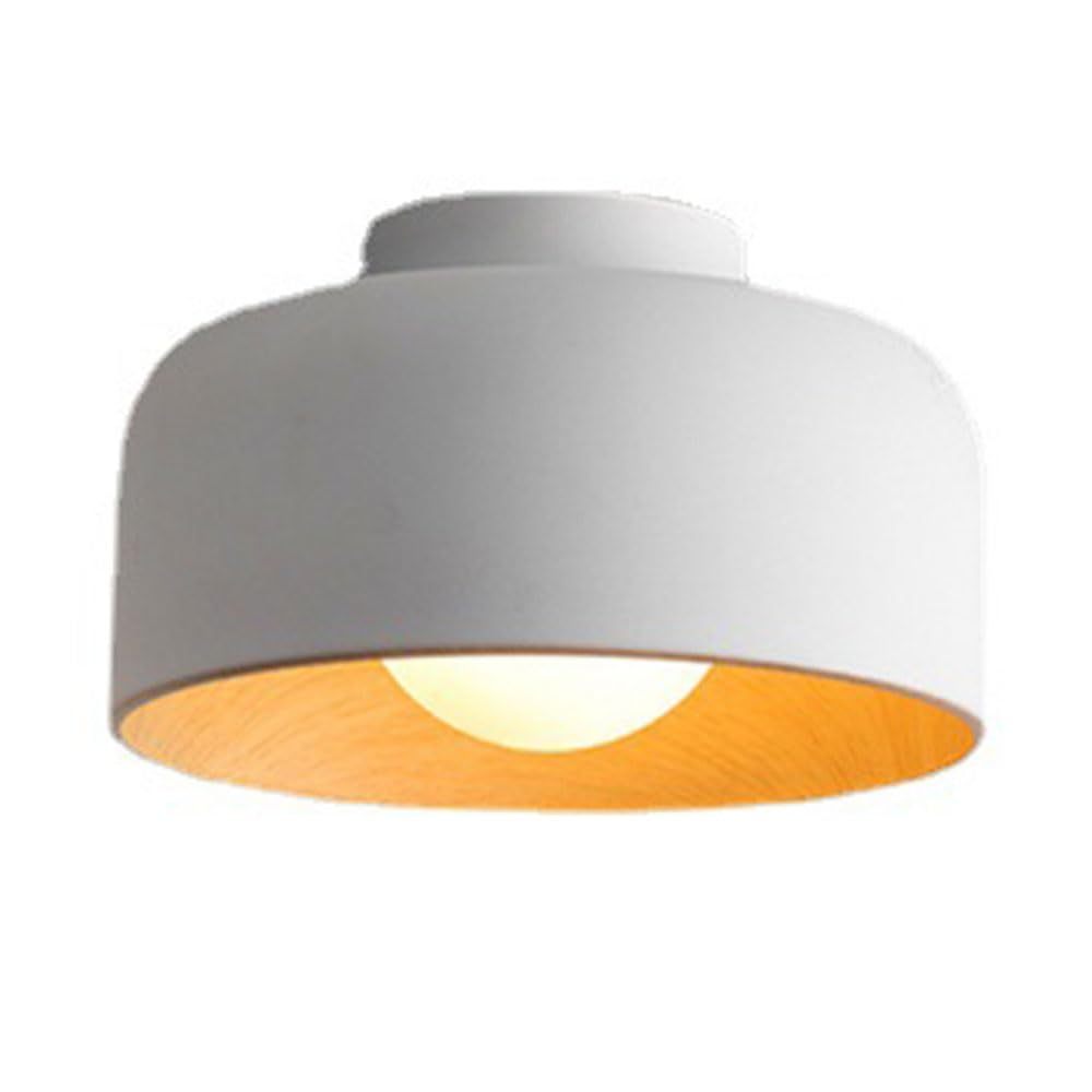 Modern Bowl White Semi-Flush Mount Ceiling Lamp -Homdiy
