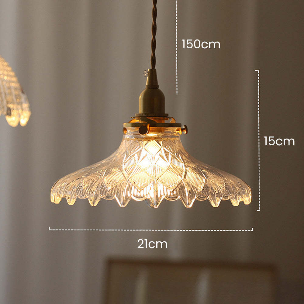 Medieval Elegance Glass Clear Pendant Light -Homdiy