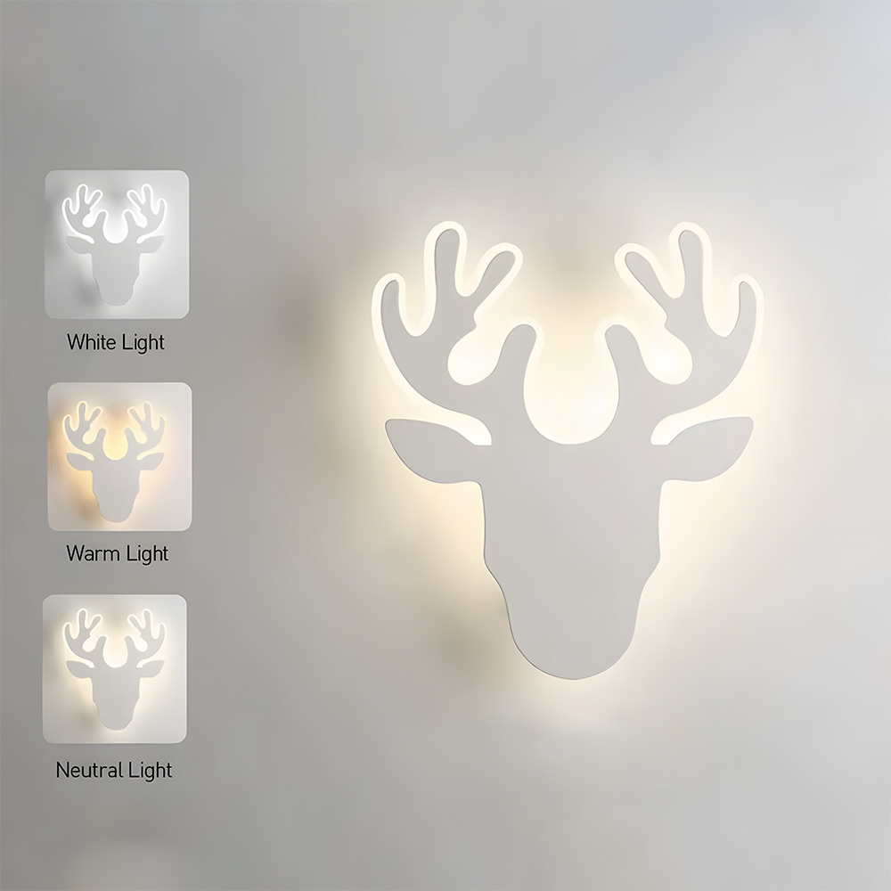 Nordic Deer Creative Living Room LED Wall Lamp