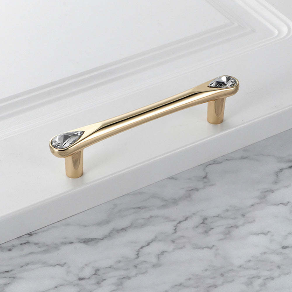 Gold Crystal Kitchen Cabinet Handles -Homdiy