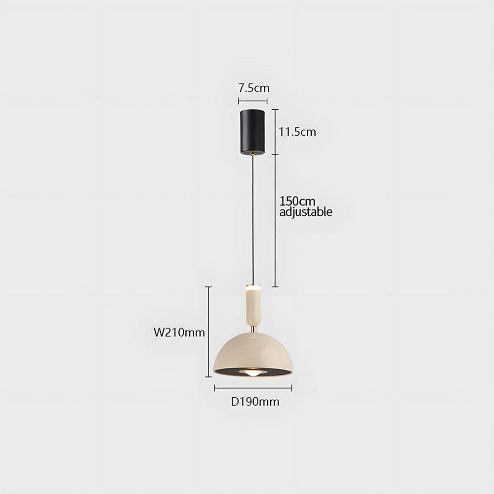 Bauhaus Colorful Adjustable Height LED Pendant Light