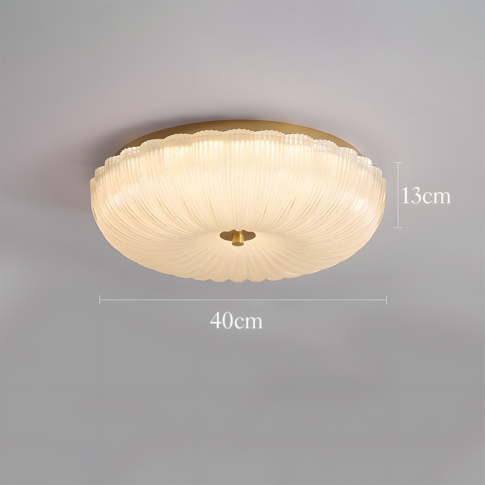 Nordic Luxury Pumpkin Glass LED Ceiling Lamp