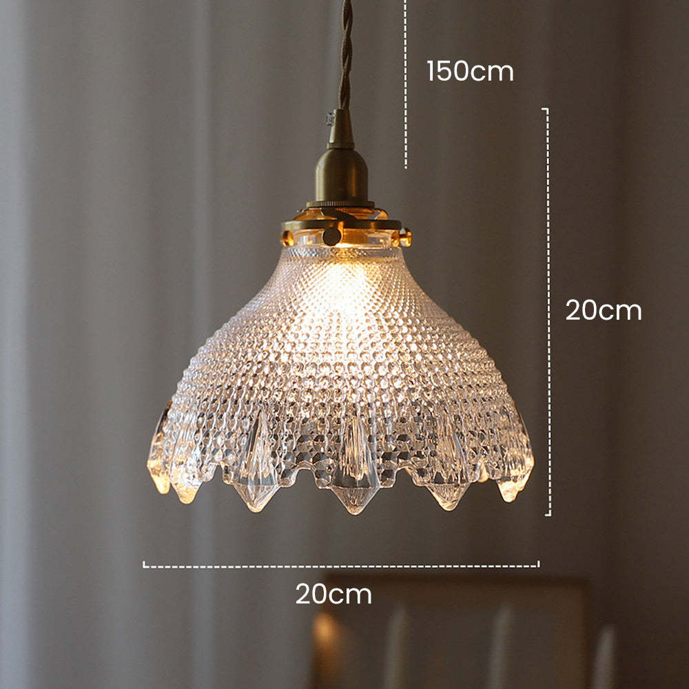 Medieval Elegance Glass Clear Pendant Light -Homdiy