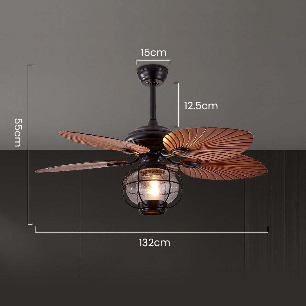 Black Vintage Creative Flying Ceiling Fans with Outdoor Lights -Homdiy
