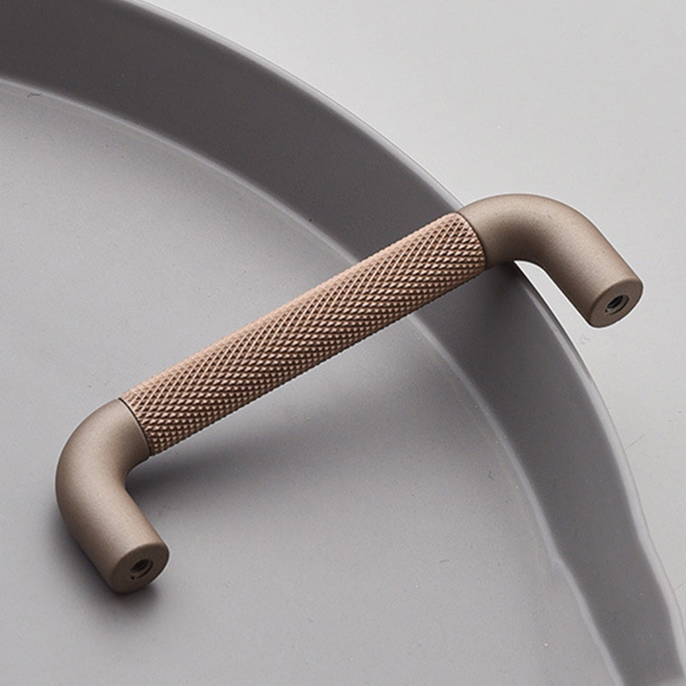 Modern Long Texture Brown Gray Cupboard Cabinet Pulls Handles -Homdiy