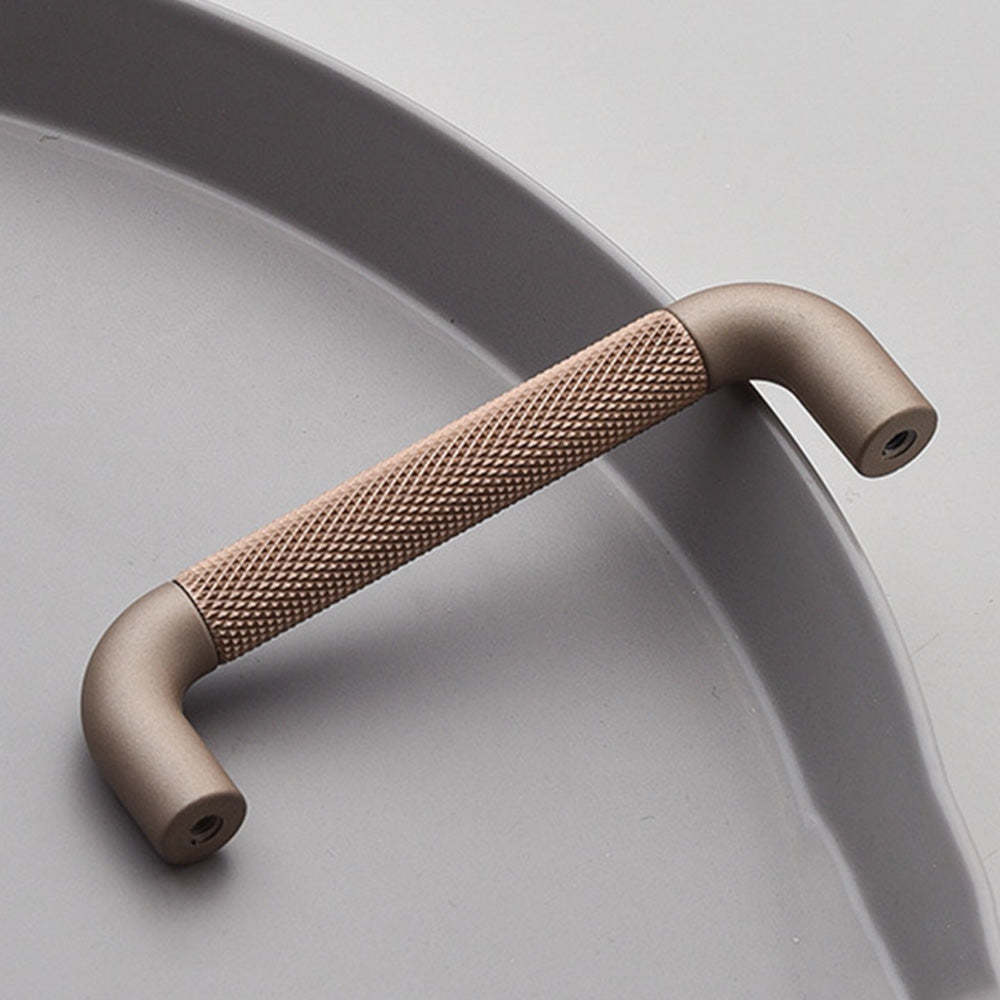 Modern Long Texture Brown Gray Cupboard Cabinet Pulls Handles -Homdiy