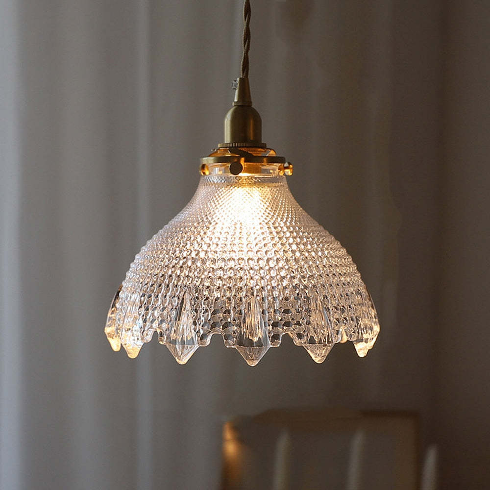 Medieval Elegance Glass Clear Pendant Light -Homdiy