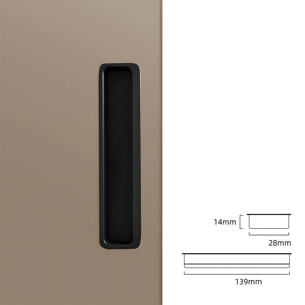 Modern Slotted Recessed Concealed Sliding Door Cabinet Handles