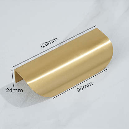 Modern Simple Gold Brass Finger Cabinet Pulls