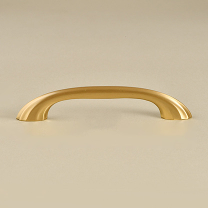Modern Curved Black and Brass Arc Cabinet Pulls