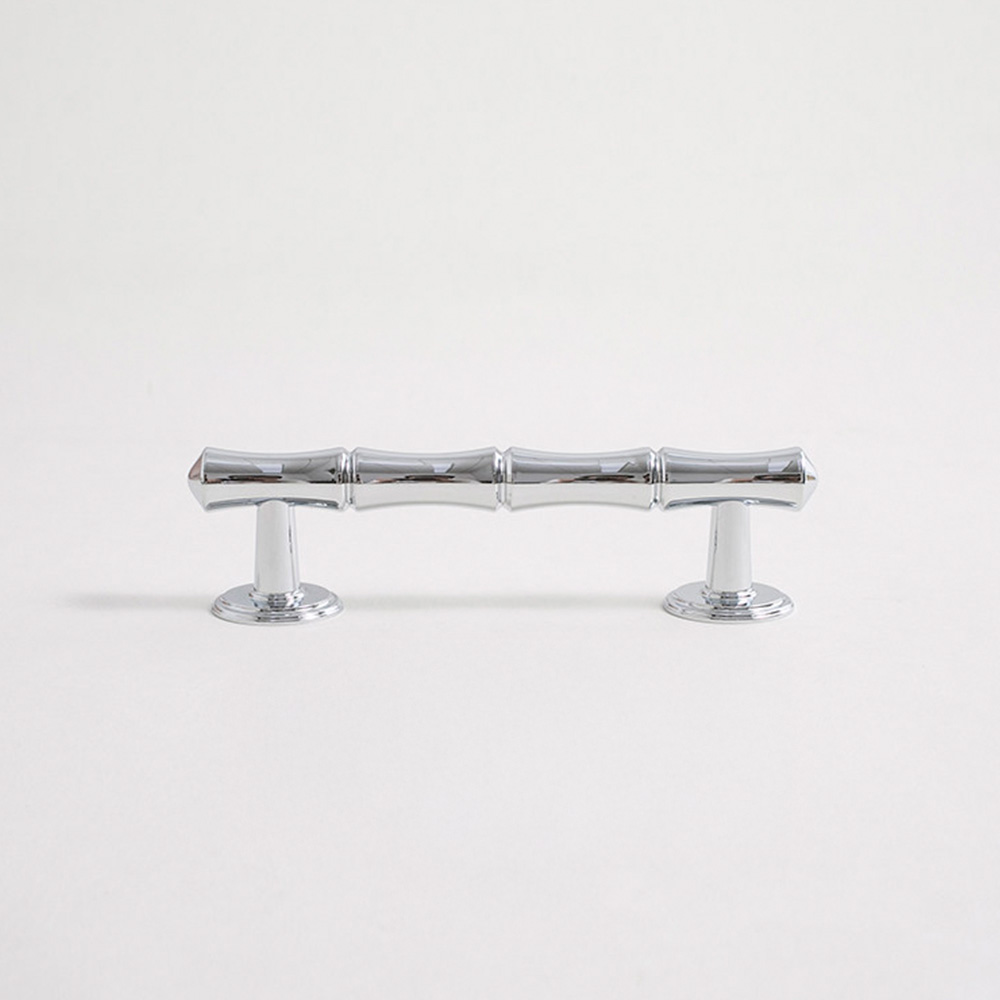 Light French Bamboo Polished Brass Drawer Pulls