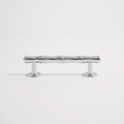 Light French Bamboo Polished Brass Drawer Pulls