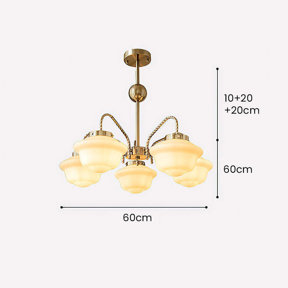 Nordic Multi Heads White Stunning Chain Pendant Light -Homdiy