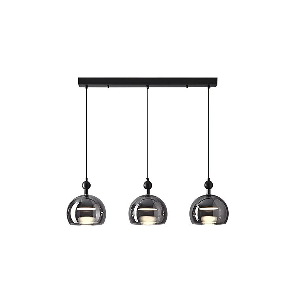 Homdiy Pendant Light Nordic Black LED Glass Pendant Light for Kitchen Island
