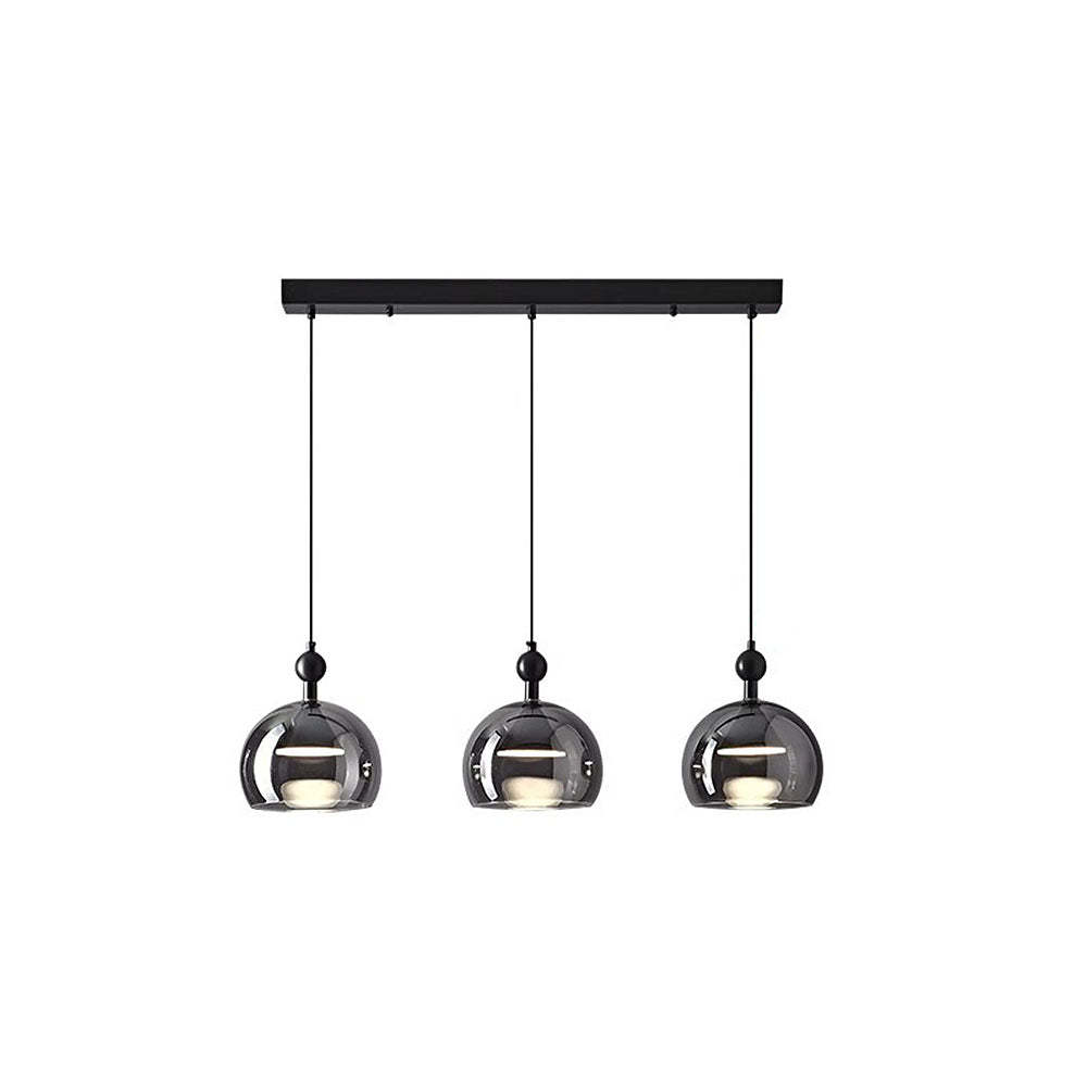 Nordic Black Glass LED Kitchen Island Pendant Light -Homdiy