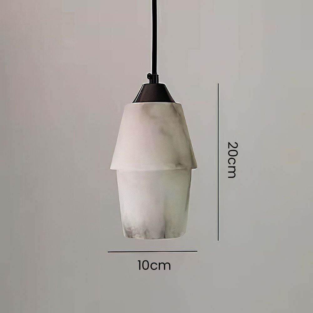 Natural White Mini Marble Alabaster Pendant Lights -Homdiy