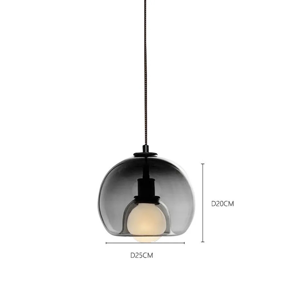 Handblown Glass Plug-in DIning Room Pendant Light