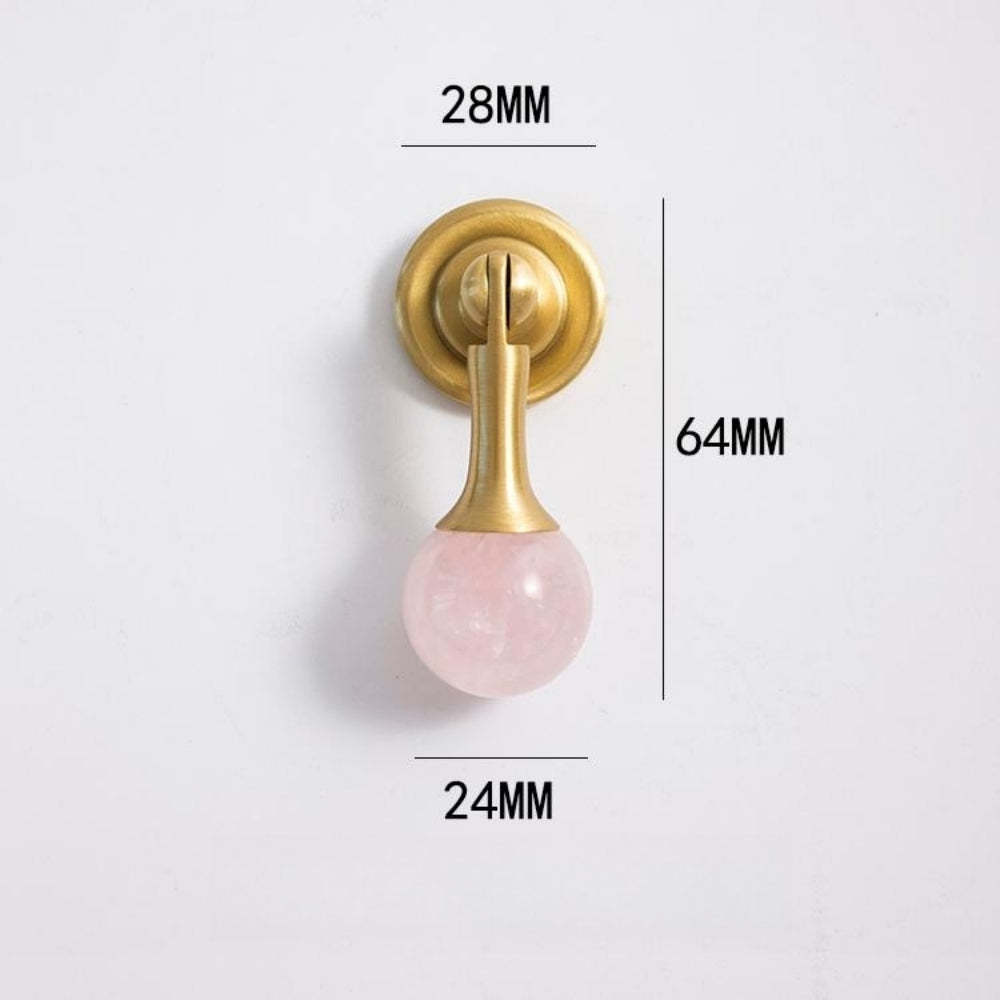 Personality Crystal Brass French Light Luxury Style Wardrobe Cabinet  Pull -Homdiy