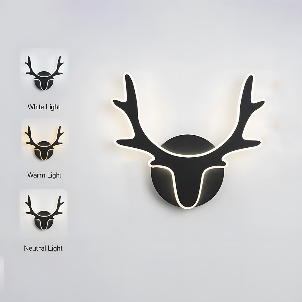 Nordic Deer Creative Living Room LED Wall Lamp