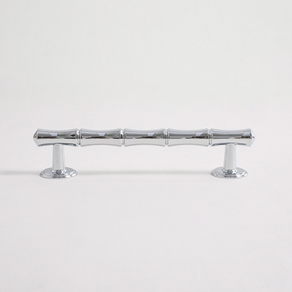 Light French Bamboo Polished Brass Drawer Pulls