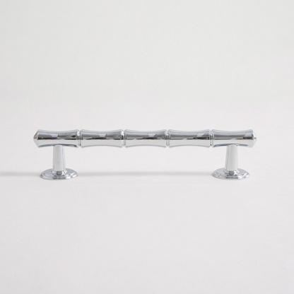 Light French Bamboo Polished Brass Drawer Pulls