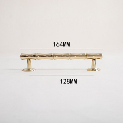 Light French Bamboo Polished Brass Drawer Pulls