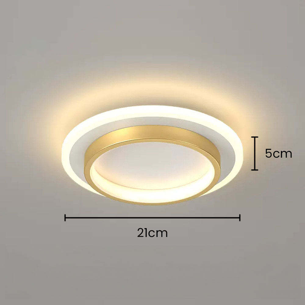 Art Deco Aluminum Acrylic LED Ceiling Light for Living Room