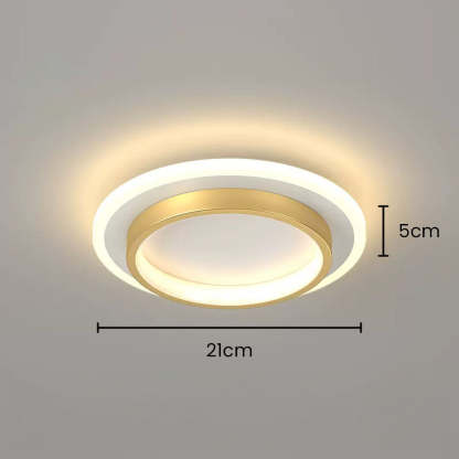 Art Deco Aluminum Acrylic LED Ceiling Light for Living Room