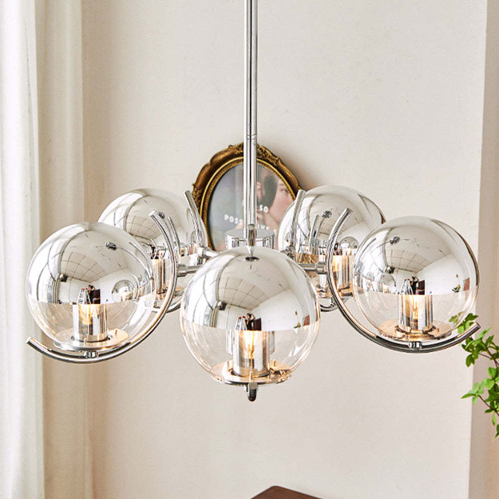 Rero Bauhaus Chandelier with Lampshade Circular Metal -Homdiy