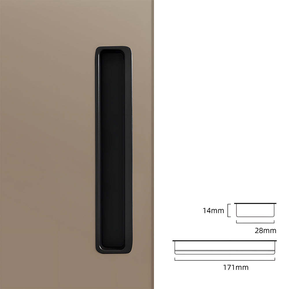 Modern Slotted Recessed Concealed Sliding Door Cabinet Handles