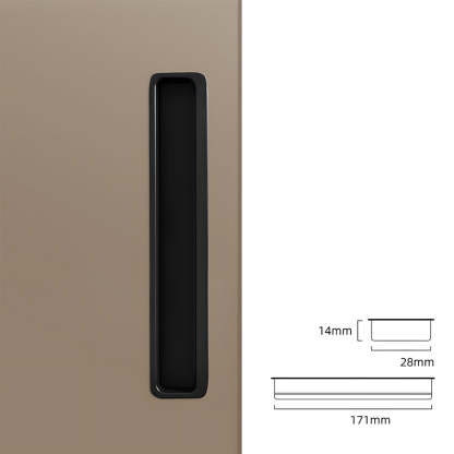 Modern Slotted Recessed Concealed Sliding Door Cabinet Handles