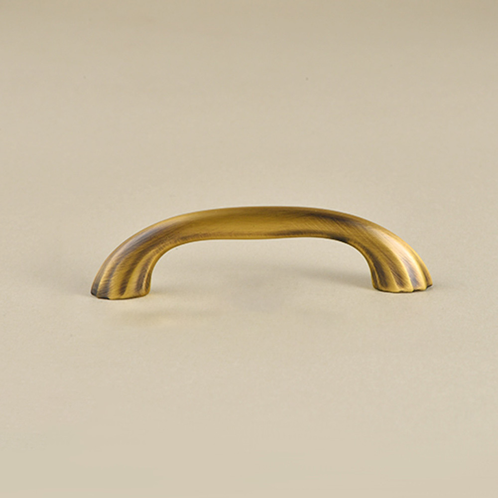 Modern Curved Black and Brass Arc Cabinet Pulls