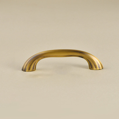 Modern Curved Black and Brass Arc Cabinet Pulls