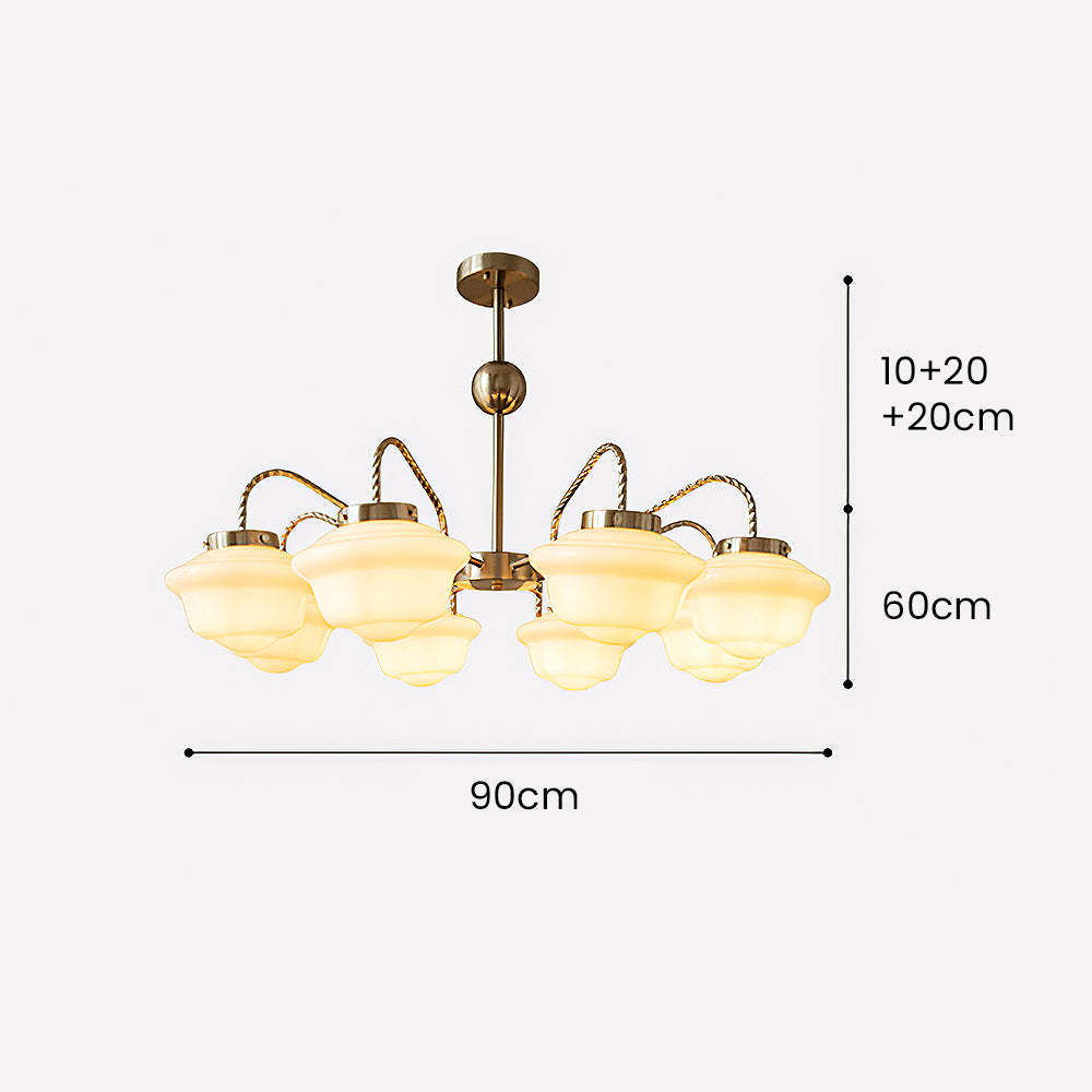 Nordic Multi Heads White Stunning Chain Pendant Light -Homdiy