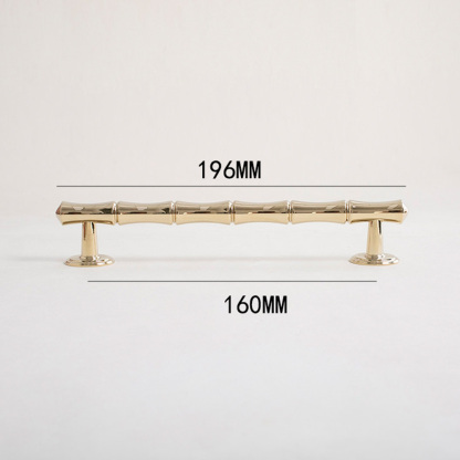 Light French Bamboo Polished Brass Drawer Pulls